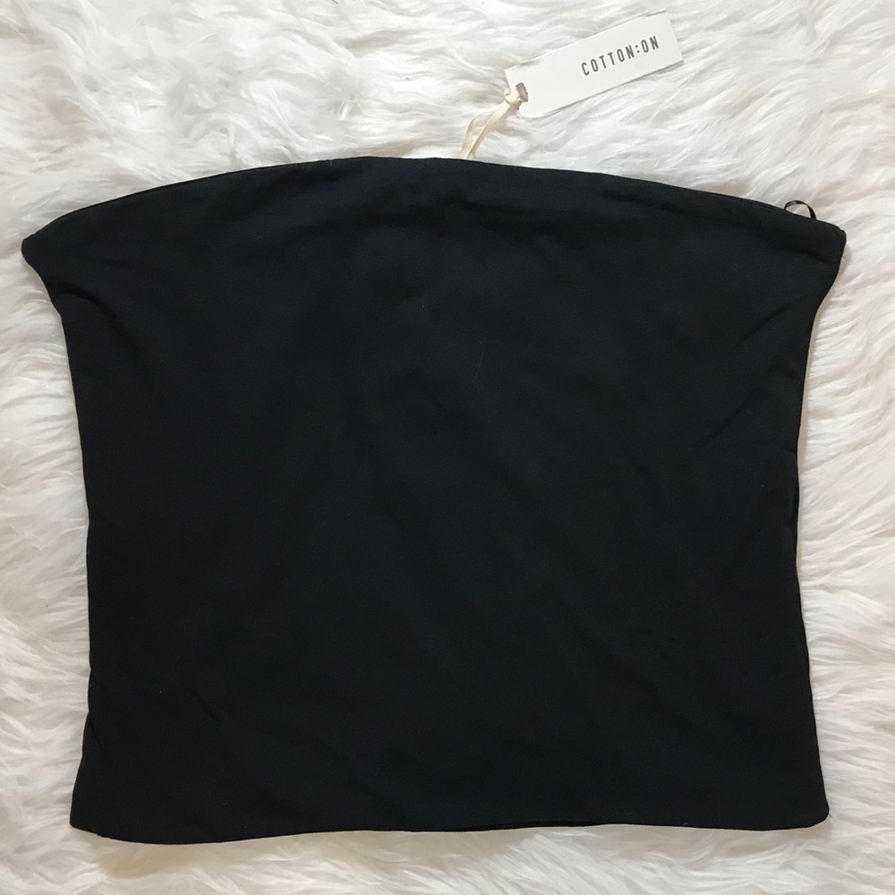 Cotton On Black Tube Top Crop Top NWT